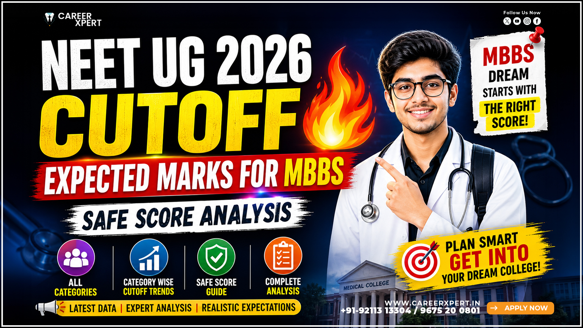 Check NEET UG 2026 expected cutoff marks for all categories and find your safe score for MBBS admission with easy analysis and expert insights.